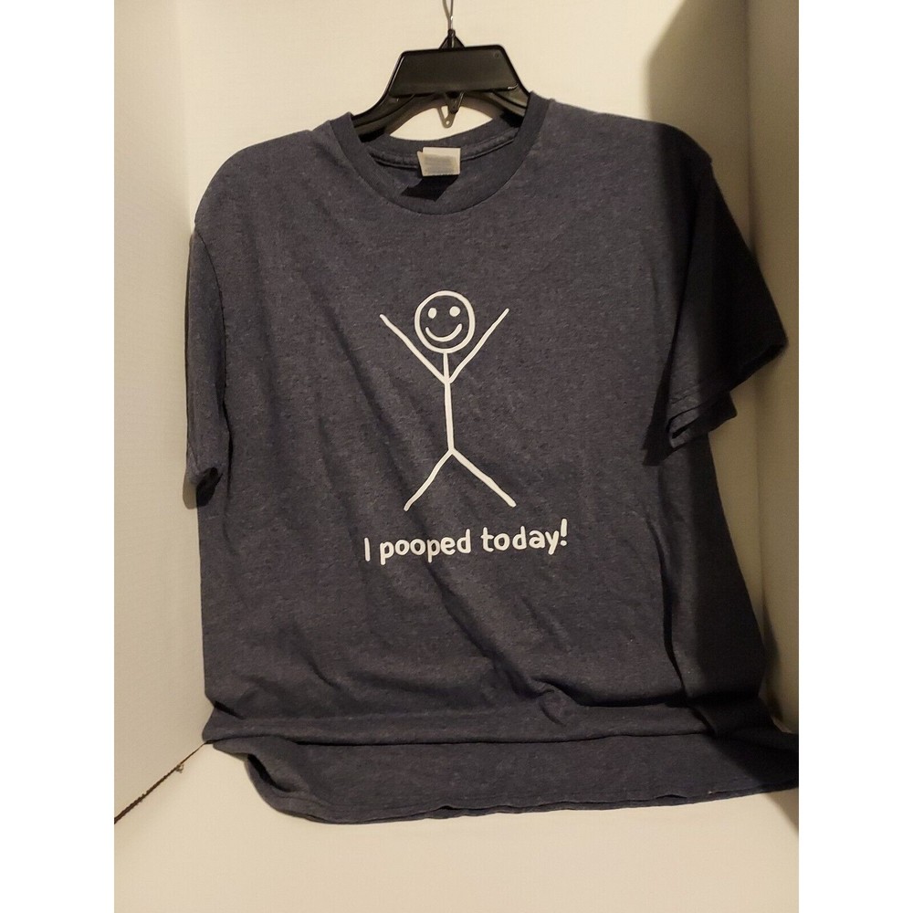 Novelty T-Shirt I POOPED TODAY Adult Medium